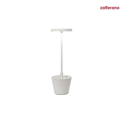 Lampe de table  accu POLDINA REVERSO IP54, blanche gradable