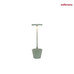 Lampe de table  accu POLDINA REVERSO IP54, vert sauge gradable