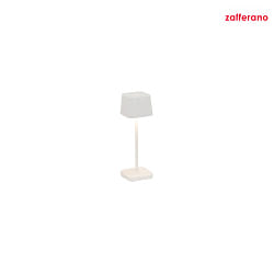 Lampada da tavolo a batteria OFELIA MICRO IP65, bianco opaco dimmerabile