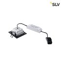 SLV LED Einbauleuchte FRAME BASIC LED SET Downlight, 9,4W, SMD LED, 3000K, 90°, inkl. Treiber, Clipfedern, schwarz