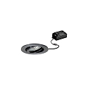 recessed luminaire TIRREL-R round, swivelling, switchable IP20, black  6W 680lm 3000K 38° 38° CRI >80