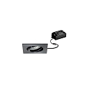 recessed luminaire TIRREL-S square, swivelling, for VDU workstation, switchable IP20, black  6W 680lm 3000K 38° 38° CRI >80