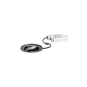 recessed luminaire TIRREL-R round, swivelling IP20, black dimmable 6W 680lm 3000K 38° 38° CRI >80