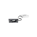 recessed luminaire TIRREL-S square, swivelling IP20, black dimmable 6W 680lm 3000K 38° 38° CRI >80