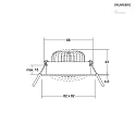 Brumberg LED-Einbaustrahler 230 V AC, 50 Hz, 7 W, 40°, 3000 K, 680 lm, quadratisch, schwenkbar