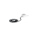 recessed luminaire TIRREL-R round, swivelling IP20, black dimmable 6W 680lm 3000K 38° 38° CRI >80
