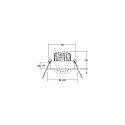 Brumberg recessed luminaire TIRREL-S square, swivelling IP20, white dimmable 6W 680lm 3000K 38° 38° CRI >80 Brumberg recessed luminaire TIRREL-S square, swivelling IP20, white dimmable 6W 680lm 3000K 38° 38° CRI >80