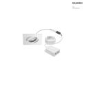 recessed luminaire ABACO SQUARE swivelling, DALI controllable IP44, black dimmable 8W 1010lm 3000K 36 36 CRI 82