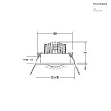 Brumberg Lumière encastrée IP20, chrome, scintillant, transparent gradable 6W 680lm 3000K 20-40° 20-40° CRI 80-89