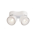 LED ceiling luminaire UNI II DOUBLE, 18W 3000K 1350lm 35°, dimmable, white