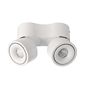 ceiling luminaire UNI II MINI DOUBLE TILT 2 flames, cardanic swivelling IP20, white dimmable