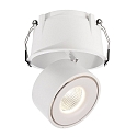 Recessed LED ceiling luminaire UNI II MAX, 34-35V DC, current constant, 24W 3000K 2150lm 33°, dimmable, white