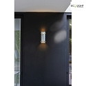 Lutec Applique da esterno RAN semicircolare, diretto / indiretto GU10 IP54, zincato/zinco dimmerabile
