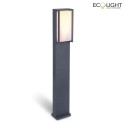 Lutec Lampada da cortile QUBO 1-Lampadina, RGB, controllabile via Bluetooth IP54, antracite dimmerabile