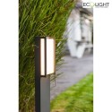 Lutec Lampada da cortile QUBO 1-Lampadina, RGB, controllabile via Bluetooth IP54, antracite dimmerabile