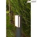 Lutec Lampada da cortile QUBO 1-Lampadina, RGB, controllabile via Bluetooth IP54, antracite dimmerabile