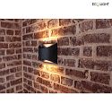 Lutec Luminaire mural dextérieur DODD haut bas, semi-circulaire LED IP44, anthrazit 