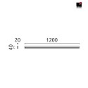 Helestra Luci da specchio LADO-S 120 grande, commutabile, stretto, con diffusore IP44, nero opaco, bianco 
