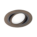 Recessed ceiling luminaire ILSOLE X, incl. LED GX53 3000K 500lm, rotatable & swiveling, DA Ø 15cm, ML Bronze / Terra