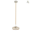 pendant luminaire HUBLOT GX 1 flame, round GX53 IP20, platinum dimmable