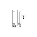 Ideal Lux Lampada da cortile SIRIO PT2 SMALL 2-Lampadine G9 IP44, antracite