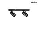 Spot STICK DOUBLE  2 flammes IP20, noir gradable