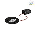 Recessed LED spot set incl. converter, IP20, 230V, 7W 2700K 770lm 38, swivelling, black