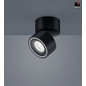 LED Decken-Strahler  NAKA, IP20, 1-flammig, 15W 2800K 1170lm 38, CRi >90, dimmbar, verstellbar, mattschwarz