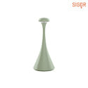 battery table lamp NUDROP MINI IP54, sage green dimmable