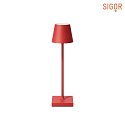 battery table lamp NUINDIE POCKET USB-C round, CCT Switch, with touch dimmer IP54, fire red dimmable