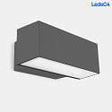 Lampada da parete AFRODITA LED commutabile IP66, grigio