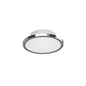 Ceiling luminaire DISK-1, 1-flame, IP44, Ø 14.5cm, CCT, incl. GX53 8W 2700K/4000K 650lm, chrome