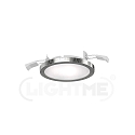 3pc. set of recessed luminaire PLANO, 1-flame, IP44, Ø 11.2cm, CCT, incl. 3x à 6W 2700K/4000K 500lm, silver leaf