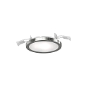 Recessed luminaire PLANO, 1-flame, IP44, Ø 11.2cm, CCT, incl. GX53 6W 2700K/4000K 500lm, silver leaf
