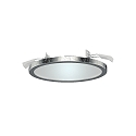 Recessed luminaire PLANO, 1-flame, IP44, Ø 14.7cm, CCT, incl. GU10 8W 2700K/4000K 650lm, silver leaf