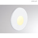 Luminaire d'encastrement mural  WALL 68R rond IP44, blanche gradable