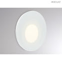 Luminaire d'encastrement mural  WALL 68R GLASS rond IP44, blanche gradable