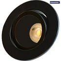 Plafonnier encastr DECOCLIC rond, pivotant IP20, noir gradable