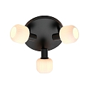 ceiling luminaire MILFORD MINI 3 flames E14 IP20, black dimmable