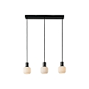 Nordlux pendant luminaire MILFORD MINI 3 flames E14 IP20, black dimmable Nordlux pendant luminaire MILFORD MINI 3 flames E14 IP20, black dimmable