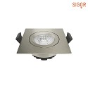 LED Einbauleuchte DILED 68, 36 6W 2700K, 370lm IP20, eckig, dimmbar, stahl