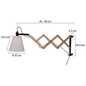Mexlite Mexlite Wall luminaire DION, 1 flame, beech Mexlite Mexlite Wall luminaire DION, 1 flame, beech