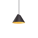 LED Design Pendant luminaire SHIEK 1.0, Ø 17cm, 11W 1800-2850K, CRi >90, dimmable, black gold