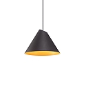 LED Design Pendant luminaire SHIEK 2.0, Ø 25.2cm, 11W 1800-2850K, CRi >90, dimmable, black gold