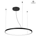 pendant luminaire KUJO 3.0 1-fold, ring shape IP20, black matt dimmable