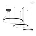 pendant luminaire KUJO 3.2.1 3-fold, ring shape IP20, black matt dimmable