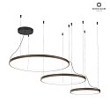 pendant luminaire KUJO 3.2.1 3-fold, ring shape IP20, bronze dimmable