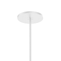 Ceiling canopy round, Halb-Einbau, Ø 8.4cm, for 1 luminaire, white