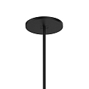Ceiling canopy round, Halb-Einbau, Ø 8.4cm, for 1 luminaire, black
